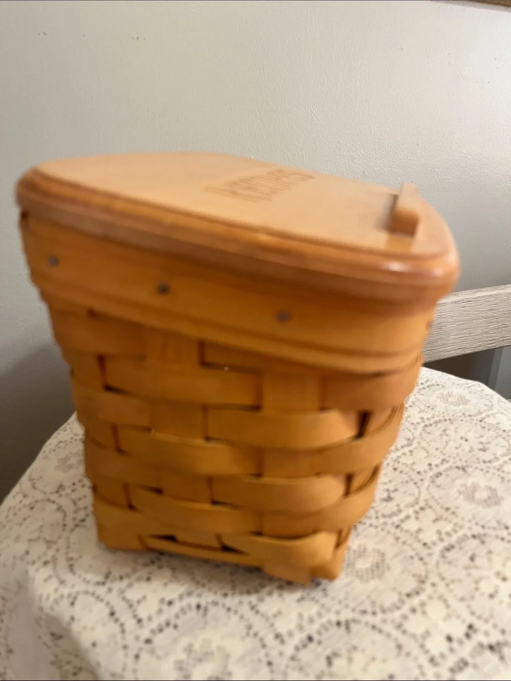 Longaberger Recipe Basket with lid
